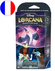 Decks de démarrage de Disney Lorcana L’Ascension des Floodborn - Merlin x Tania – Améthyste et Acier Version Francaise